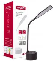 Светодиодный настольный светильник 1-MAX-DKL-002-04 8W 3000-5700K черный Maxus