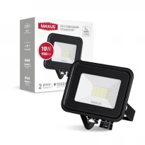 Прожектор светодиодный FL-04 10W 5000K IP65 черный 1-MFL-04-1050 Maxus