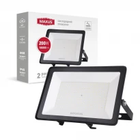 Прожектор светодиодный FL-04 200W 5000K IP65 черный 1-MFL-04-20050 Maxus
