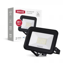 Светодиодный прожектор FL-04 20W 5000K IP65 черный 1-MFL-04-2050 Maxus