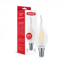 Светодиодная лампа филаментная C37 FM-T 4W 4100K 220V E14 Frosted 1-MFM-732 Maxus
