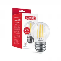 Светодиодная лампочка филаментная G45 FM 7W 2700K 220V E27 Clear 1-MFM-743 Maxus
