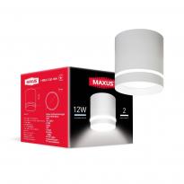 Светильник спотовый светодиодный Surface Downlight 12W 4100K белый 1-MSD-1241-WH Maxus