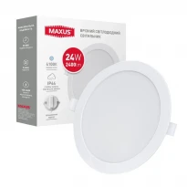 Светодиодный светильник врезной RDL 24W 4100K IP44 круг белый 1-RDL-2441-IP Maxus