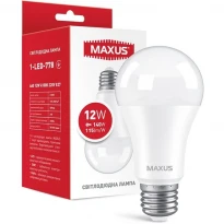 Энергосберегающая светодиодная лампа 1-LED-778 A65 E27 12W 4100К 220V Maxus