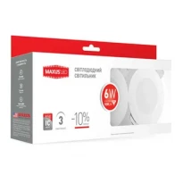 Точечный светодиодный светильник 3-SDL-003-01 6W 3000K IP44 Maxus
