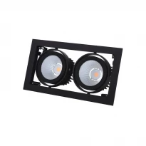 Светильник карданный встраиваемый GRILLE PRO 2x30W 3500K 38° IP20 прямоугольный серый M2350260323 Maxus