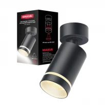 Світильник спотовий поворотний накладний без лампи Surface Downlight Base MR16 GU10 чорний MAX-SD-GU10-BL Maxus