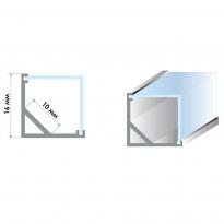 Профиль светодиодный угловой квадратный (комплект) ПФ-9 полуматовый 2м 1018584 AVT