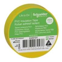 Изолента 0,15x19мм 20м желтая 2420101 Schneider Electric
