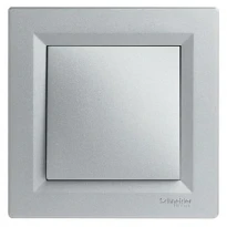 Выключатель 1-клавишный IP44 алюминий EPH0100261 Schneider Electric Asfora