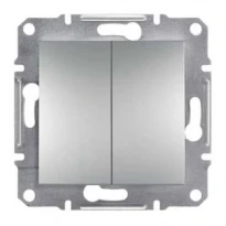 Механизм выключателя 2-клавишного кнопочного алюминий EPH1100161 Schneider Electric Asfora