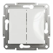 Кнопка двойная белая 10A EPH1170121 Schneider Electric Asfora