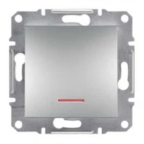 Механизм выключателя 1-клавишного с подсветкой алюминий EPH1400161 Schneider Electric Asfora