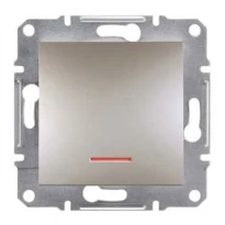Механизм выключателя 1-клавишного с подсветкой бронза EPH1400169 Schneider Electric Asfora