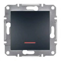 Механизм выключателя 1-клавишного с подсветкой антрацит EPH1400171 Schneider Electric Asfora