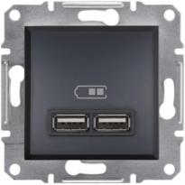 Механизм USB-розетки 2,1A 10,5W антрацит EPH2700271 Schneider Electric Asfora