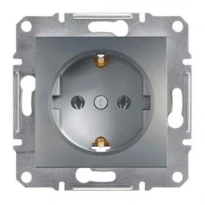 Механизм розетки (2К+З) 16A сталь EPH2900162 Schneider Electric Asfora