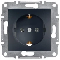Механизм розетки (2К+З) 16A антрацит EPH2900171 Schneider Electric Asfora