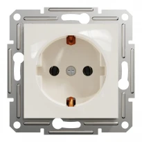 Розетка с заземлением кремовая 16A EPH2970123 Schneider Electric Asfora