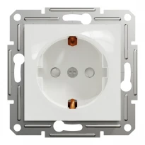 Розетка с заземлением с защитными шторками белая 16A EPH2970221 Schneider Electric Asfora