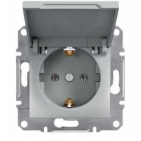 Механизм розетки (2К+З) 16A с крышкой алюминий EPH3100161 Schneider Electric Asfora