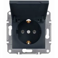 Механизм розетки (2К+З) 16A с крышкой антрацит EPH3100171 Schneider Electric Asfora