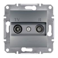 Механізм розетки TV/R прохідна сталь EPH3300262 Schneider Electric Asfora