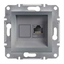 Механизм розетки компьютерной RJ45 категории 5e UTP сталь EPH4300162 Schneider Electric Asfora