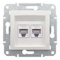 Розетка компьютерная RJ45 кат.6 UTP двойная белая EPH4870121 Schneider Electric Asfora