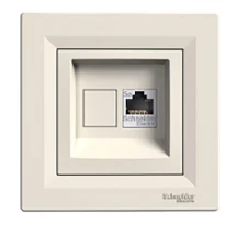 Розетка компьютерная RJ45 категории 5e STP слоновая кость EPH5000123 Schneider Electric Asfora