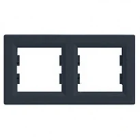 Рамка 2 поста антрацит горизонтальный EPH5800271 Schneider Electric Asfora
