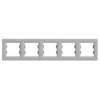 Рамка 5 постов алюминий горизонтальный EPH5800561 Schneider Electric Asfora