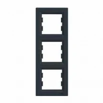 Рамка 3 пост антрацит вертикальний EPH5810371 Schneider Electric Asfora