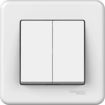 Вимикач 2-клавішний білий LNA0300321 Schneider Electric Leona