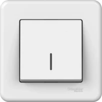 Вимикач 1-клавішний із підсвічуванням білий LNA1400321 Schneider Electric Leona