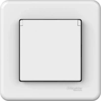 Розетка (2К+З) 16A с крышкой и шторками белая LNA3100221 Schneider Electric Leona