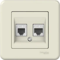 Розетка информационная RJ11+RJ45 категории 5e UTP слоновая кость LNA4900123 Schneider Electric Leona