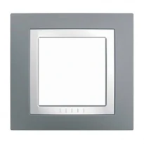 Рамка 1 пост серый техно/белый универсальная MGU2.002.858 Schneider Electric Unica Basic