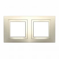 Рамка 2 поста кремовий/слоновая кость универсальная MGU2.004.559 Schneider Electric Unica Basic
