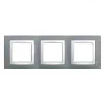 Рамка 3 поста серый техно/белый универсальная MGU2.006.858 Schneider Electric Unica Basic
