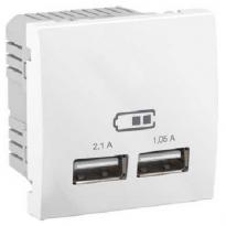 Механізм USB-розетки для заряджання 2-мод. білий MGU3.418.18 Schneider Electric Unica
