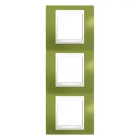 Рамка 3 поста фисташковый/слоновая кость вертикальная MGU6.006V.566 Schneider Electric Unica Plus