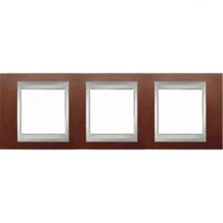 Рамка 3 пости тютюн/алюміній горизонтальна MGU66.006.0M4 Schneider Electric Unica Top