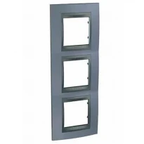 Рамка 3 пости металік/графіт вертикальна MGU66.006V.297 Schneider Electric Unica Top