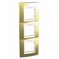 Рамка 3 поста золото/слонова кістка вертикальна MGU66.006V.504 Schneider Electric Unica Top