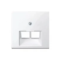 Панель розетки TF/PC подвійний Merten System M MTN296119 полярно-білий Schneider Electric