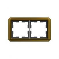 Рамка 2 постовая D-Antique MTN4020-4741 золото Schneider Electric