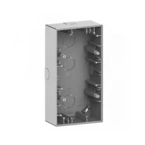 Коробка для наружного монтажа 2 поста Merten D-Life нержавеющая cталь MTN4024-6536 Schneider Electric