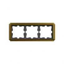Рамка 3 постовая D-Antique MTN4030-4741 золото Schneider Electric